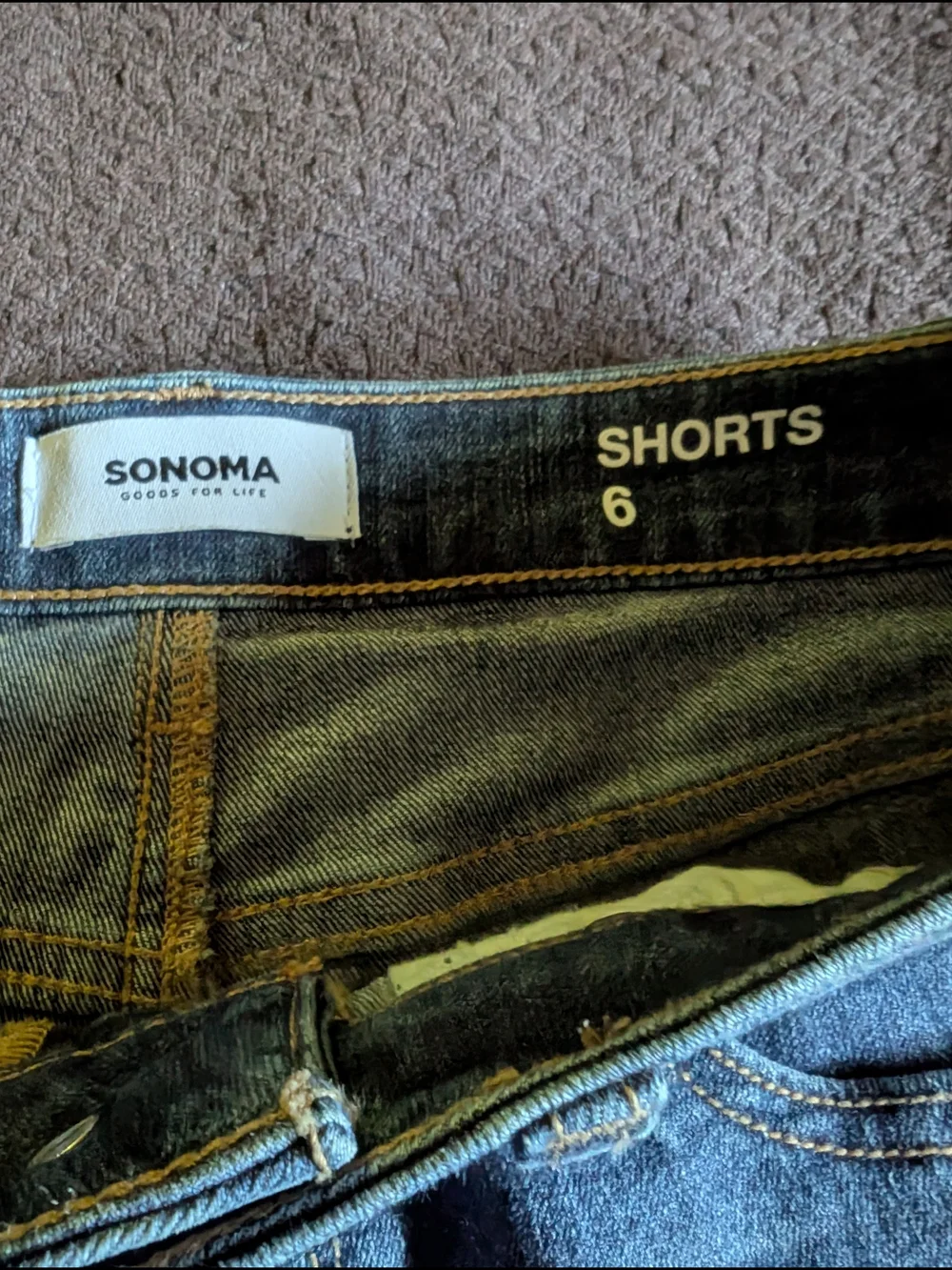Sonoma Dark Blue Denim Star Shorts Size 6 EUC - Picture 4 of 4